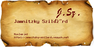 Jamnitzky Szilárd névjegykártya