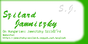 szilard jamnitzky business card
